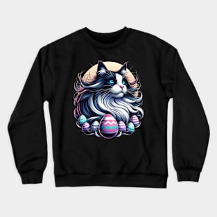 Majestic Tuxedo Easter Anime Retro cat Crewneck Sweatshirt